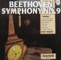 Download Beethoven, Anna TomowaSintow, Annelies Burmeister, Peter Schreier, Theo Adam, Chorus & Gewandhaus Orchestra, Leipzig, Kurt Masur - Beethoven Symphony No 9 Choral