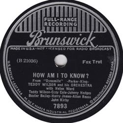 Download Teddy Wilson And His Orchestra - How Am I To Know Im Coming Virginia