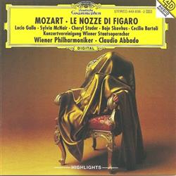 Download Wolfgang Amadeus Mozart, Lucio Gallo, Sylvia McNair, Cheryl Studer, Boje Skovhus, Cecilia Bartoli, Konzertvereinigung Wiener Staatsopernchor, Wiener Philharmoniker, Claudio Abbado - Le Nozze Di Figaro Highlights