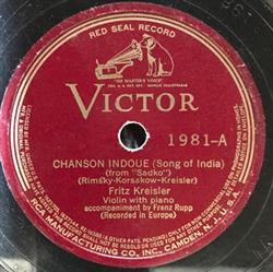 Download Fritz Kreisler - Chanson Indoue Song Of India Poupee Valsante Dancing Doll