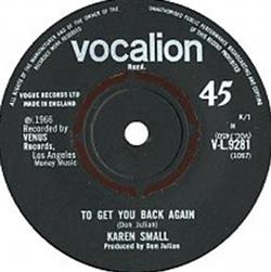 Download Karen Small - To Get You Back Again