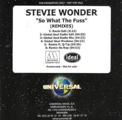 Download Stevie Wonder - So What The Fuss Remixes