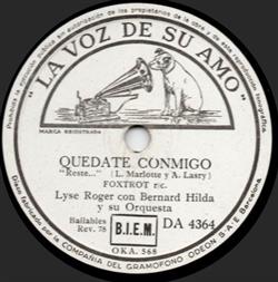 Download Lyse Roger Con Bernard Hilda Y Su Orquesta - Quédate Conmigo Querido Me Amas