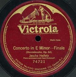 Download Jascha Heifetz - Concerto In E MinorFinale