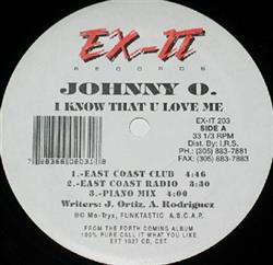 Download Johnny O - I Know That You Love Me