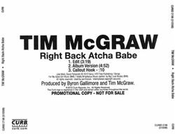 Download Tim McGraw - Right Back Atcha Babe