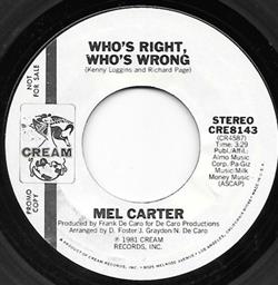 Download Mel Carter - Whos Right Whos Wrong