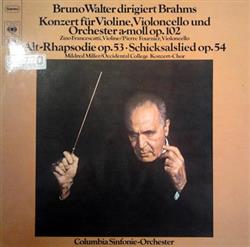 Download Johannes Brahms Columbia Symphony Orchestra, Bruno Walter, Pierre Fournier, Zino Francescatti - Bruno Walter Dirigiert Brahms Konzert Für Violine Violoncello Und Orchester A Moll Op102