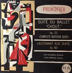 Download Prokofiev, Paris Philharmonia Orchestra, Jascha Horenstein - Suite Du Ballet Chout Op 21 Complete Buffoon Suite Lieutenant Kije Suite Op 60