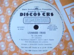 Download Leonardo Favio - Te Dejare Que Te Diras Mañana