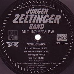 Download Jürgen Zeltinger Band - Schleimich Mit Interview