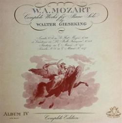 Download WA Mozart Walter Gieseking - Complete Works For Solo Piano Album IV