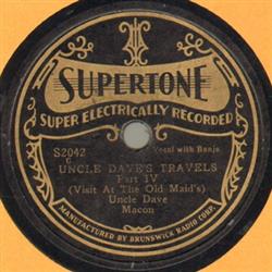 Download Uncle Dave Macon - Uncle Daves Travels Part IV Visit At The Old Maids Hold On To The Sleigh