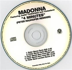 Download Madonna Featuring Justin Timberlake & Timbaland - 4 Minutes Peter Rauhofer Remixes