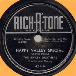 Download The Bailey Brothers With The Happy Valley Boys - Happy Valley Special Rattlesnake Daddy Blues