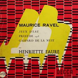 Download Maurice Ravel Henriette Faure - Jeux DEau Prélude 1913 Gaspard De La Nuit