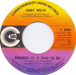 Download Lenny Welch - Breaking Up Is Hard To Do Get Mommy To Come Back Home