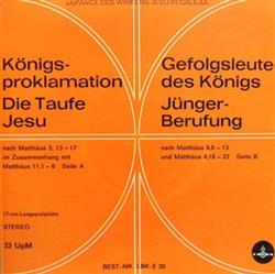 Download Various - Anfänge Des Wirkens Jesu In Galiläa