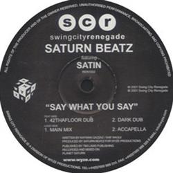 Download Saturn Beatz - Say What You Say