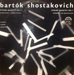 Download Slovak String Quartet - Bartók Shostakovich Stravinsky Webern