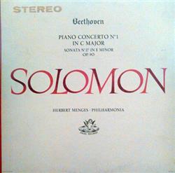 Download Beethoven, Solomon Philharmonia Orchestra, Herbert Menges - Piano Concerto No 1 Sonata No 27