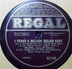 Download Paul Specht & His Orchestra The Knickerbockers - I Found A Million Dollar Baby Sing A Little Jingle