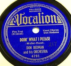 Download Don Redman And His Orchestra - Doin What I Please Lazybones